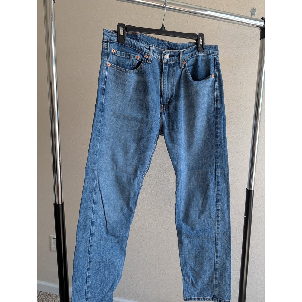 Levis 505 Regular Fit Straight Leg Mens Jeans Blue Medium Wash 32x30